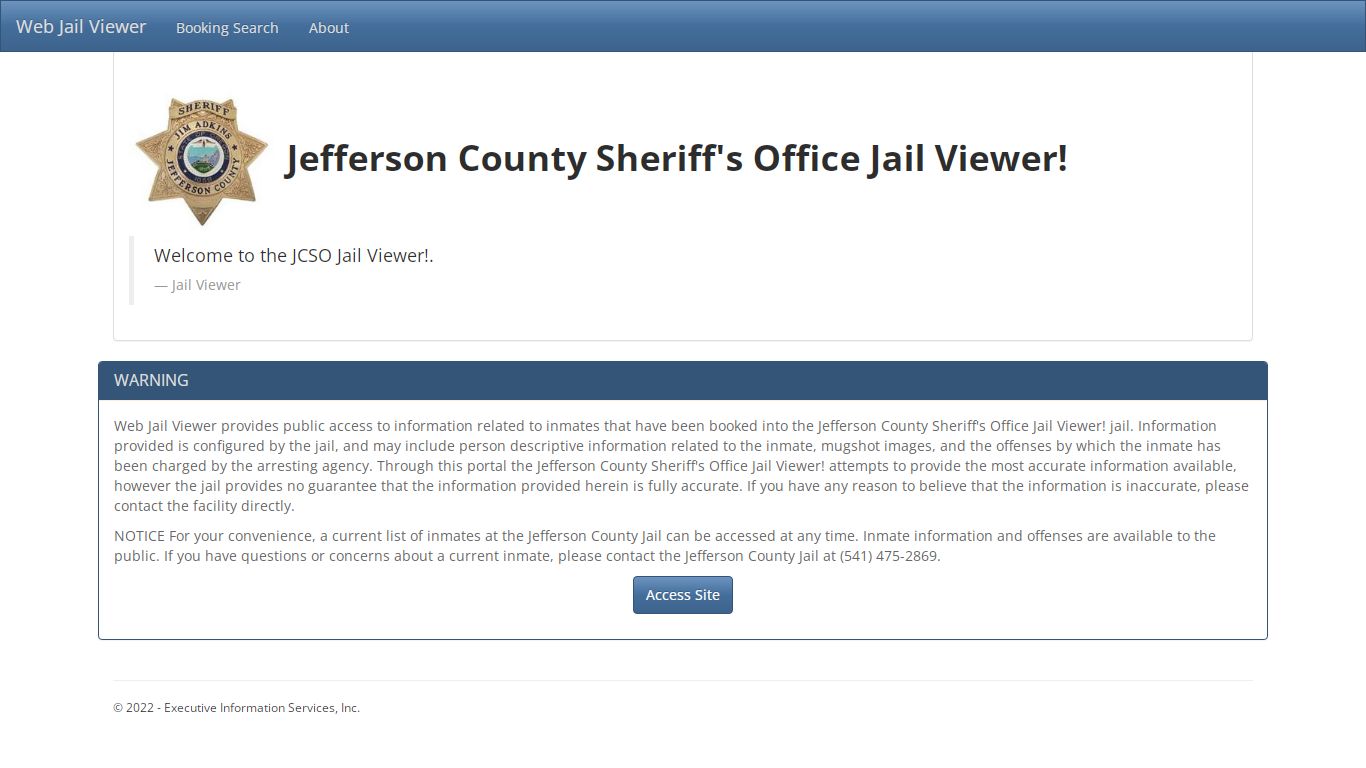 Home Page - Web Jail Viewer